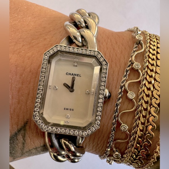 Chanel Première Stainless Steel And Diamonds Watch - Picture 3 of 10